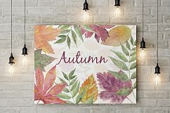 Autumn leaf fall. Watercolor. Product Image 8