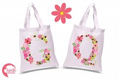 Floral alphabet clipart, graphics, illustrations AMB-1104 Product Image 3