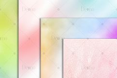 16 Iridescent Magical Unicorn Mermaid Foil Digital Papers  Product Image 3