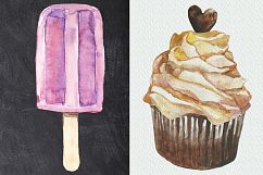 Digital Watercolor Sweets Clip art Product Image 4