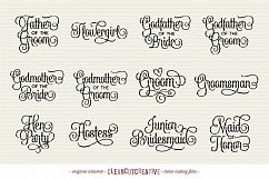 Big Bridal Bundle - Wedding Party 47 ENTOURAGE words cutfile Product Image 5