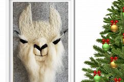 Cutest Llama Print Wall Art of my original felt painting Product Image 5
