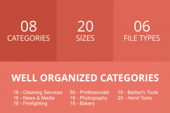 166 Professionals &amp; their tools Line Multicolor B/G Icons Product Image 3