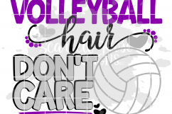 Volleyball Hair Don&#039;t Care SVG Product Image 2