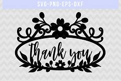 Thank you SVG Cut File, Wedding Decor Template, DXF EPS PNG Product Image 4