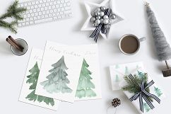  Watercolour christmas forest clipart , forest clipart Product Image 3