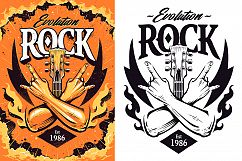 Rock Print Design | Vector Art Product Image 1