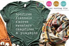 Bonfires Flannels S&#039;mores Sweaters Campfires And Pumpkins Product Image 1