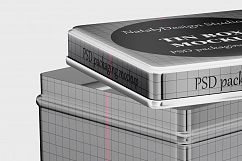 Metallic Square Tin Box Mockup Product Image 5