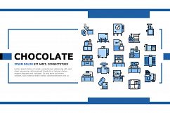 Chocolate Production Landing Header Vector Product Image 1