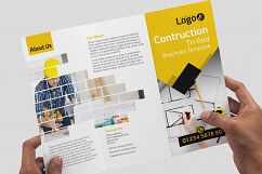 Customizable PSD Construction Trifold Brochure Template Product Image 3