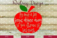 Apple a Day SVG DXF PNG Digital Cut File Product Image 1