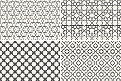 8 Seamless Moroccan Patterns - Ivory &amp; Dark Gray Product Image 5