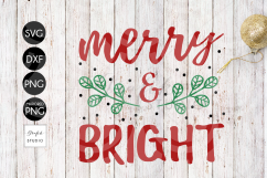 Merry &amp; Bright CHRISTMAS SVG File Bundle Product Image 2