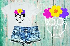 Halloween svg, Sugar skull svg, girl skeleton,skeleton 372sv Product Image 1