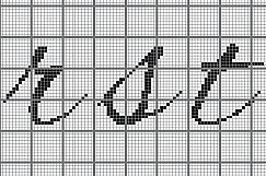 Cross Stitch Alphabet Pattern (Alph19) Product Image 2