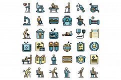 Nursing home icons set vector flat Product Image 1