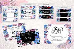 Forget-me-nots flowers PNG watercolor set Product Image 9