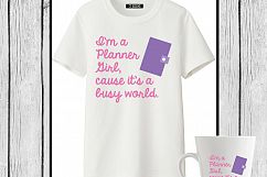 Planner Girl Busy World SVG Decal Cut File Product Image 1