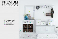 Coastal Style Entrance Hall with Throw Pillows Mockup Set Product Image 6