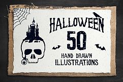 Halloween. 50 Hand Drawn Objects Product Image 1