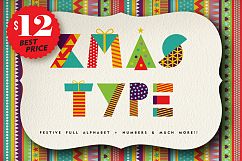 Christmas Geometric typeset + MORE - 90% OFF!  Product Image 1