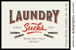 Laundry Sucks :) - SVG DXF EPS PNG - Cricut &amp; Silhouette - clean cutting files Product Image 1