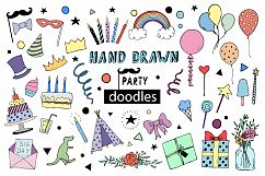 Hand drawn Kids Party doodles Product Image 1