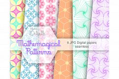 Mathemagical digital papers seamless pattern Product Image 1