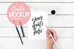 Print quote mockup, feminine styled stock photo Product Image 1