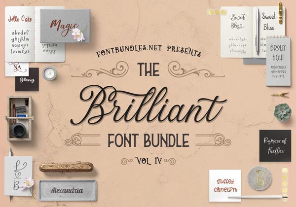 The Brilliant Font Bundle IV Cover