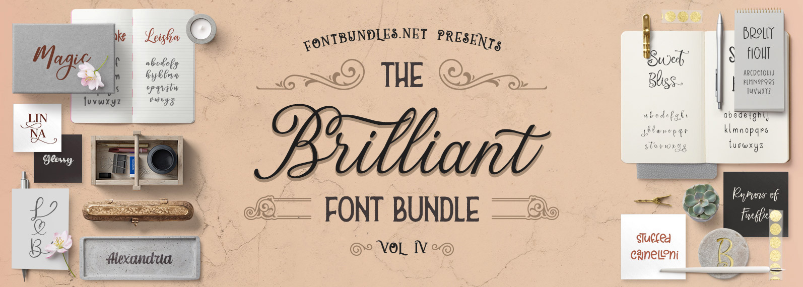 The Brilliant Font Bundle IV Cover