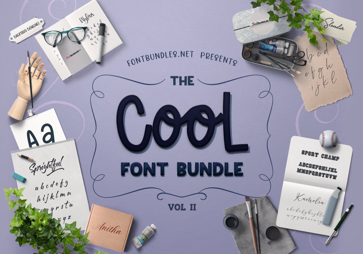 The Cool Font Bundle II Cover