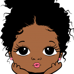 Peekaboo girl with puff afro ponytails svg, Cute black (663374) | SVGs