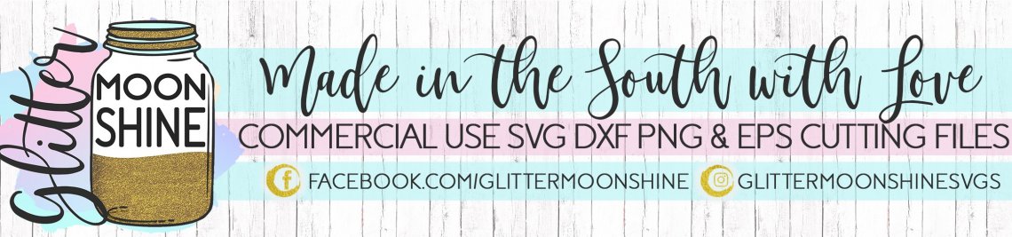 Glitter Moonshine SVG Profile Banner
