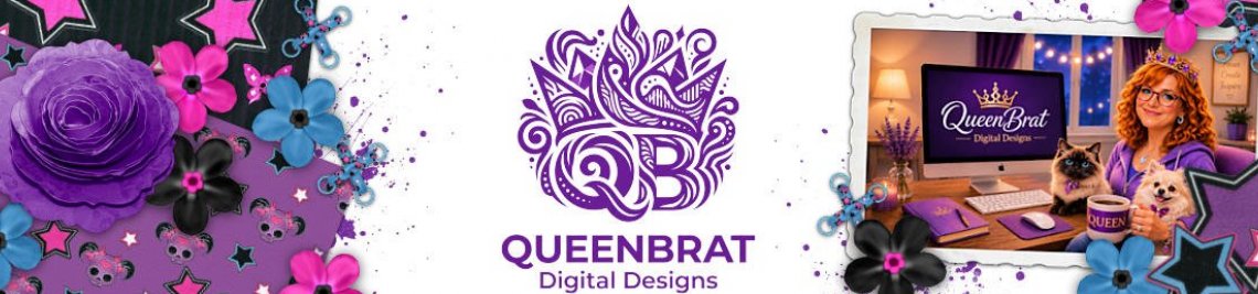 QueenBrat Digital Designs Profile Banner