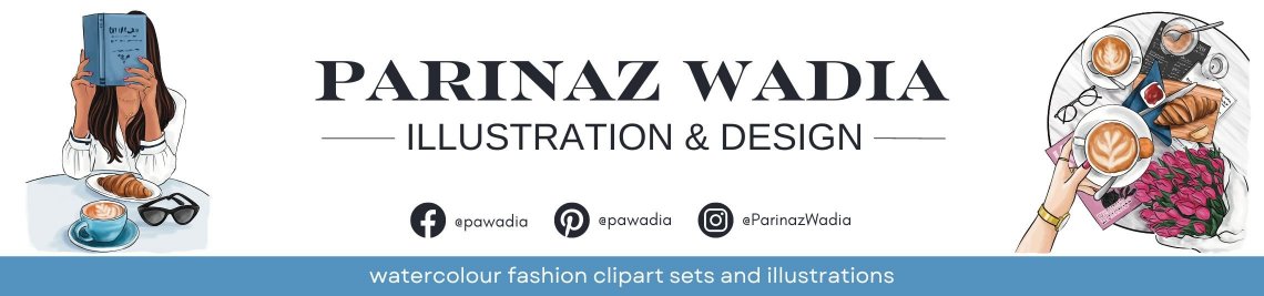 Winter Girls 4 fashion clipart set By Parinaz Wadia Design