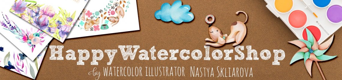 HappyWatercolorShop Profile Banner
