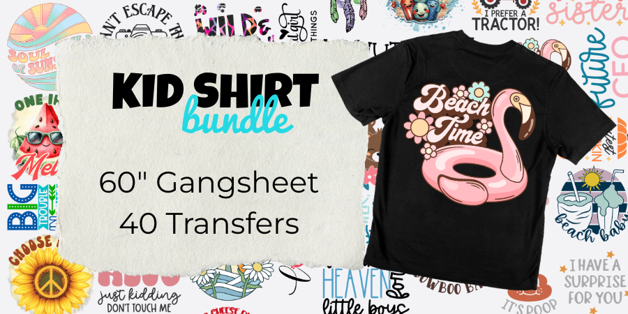 Kid Shirt Bundle – 40 Transfers
