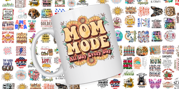 Mug Decal Bundle – 130+ Decals 