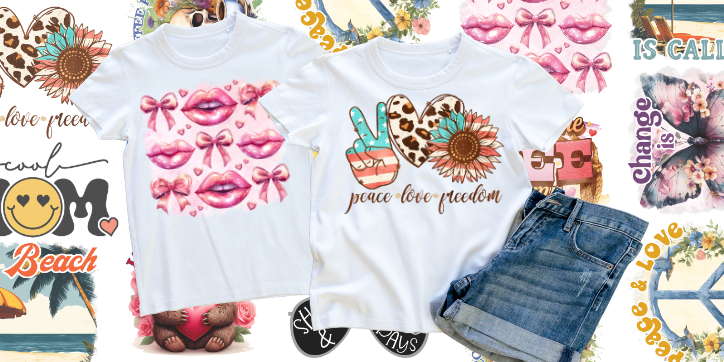 Adult Shirt Bundle – 19 Full-Size Transfers