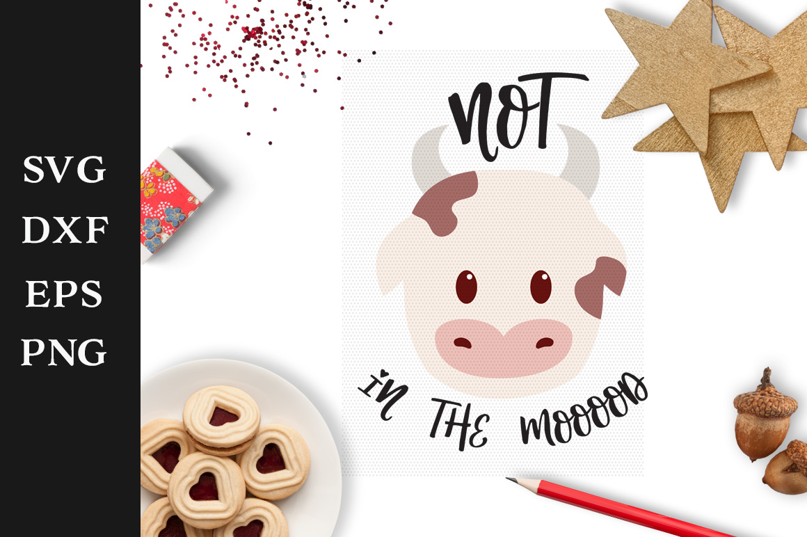 Children SVG Not in the Moood Baby Calf Cut File