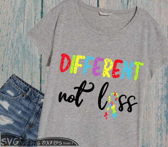 Download Different not less , autistic svg ,autism shirt , 86SV