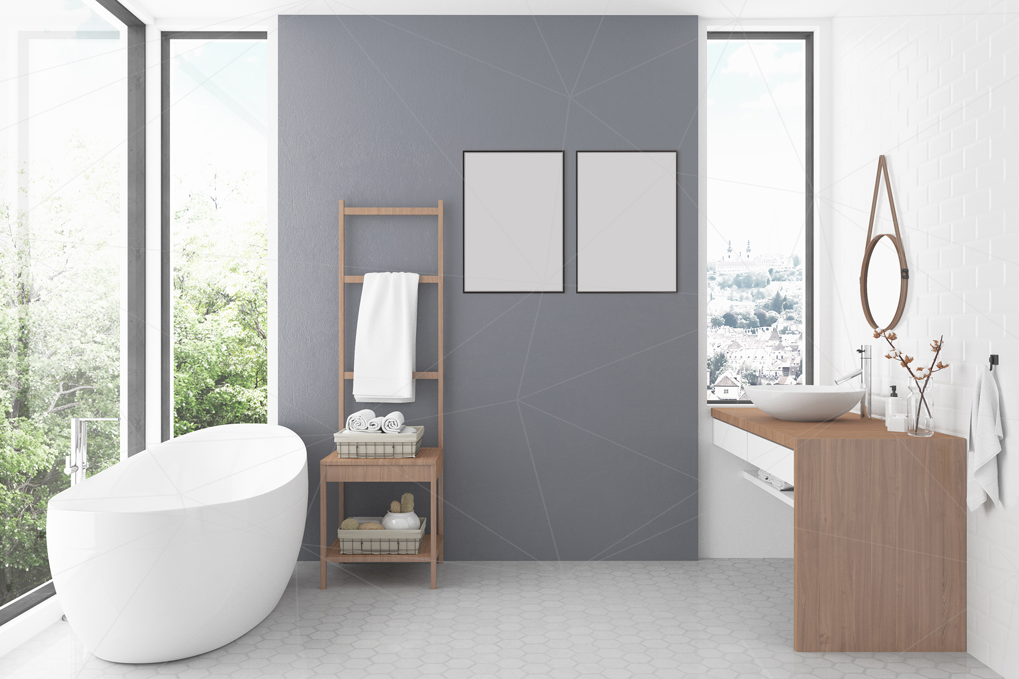 Download Interior mockup bundle - bathroom background (104532) | Mock Ups | Design Bundles
