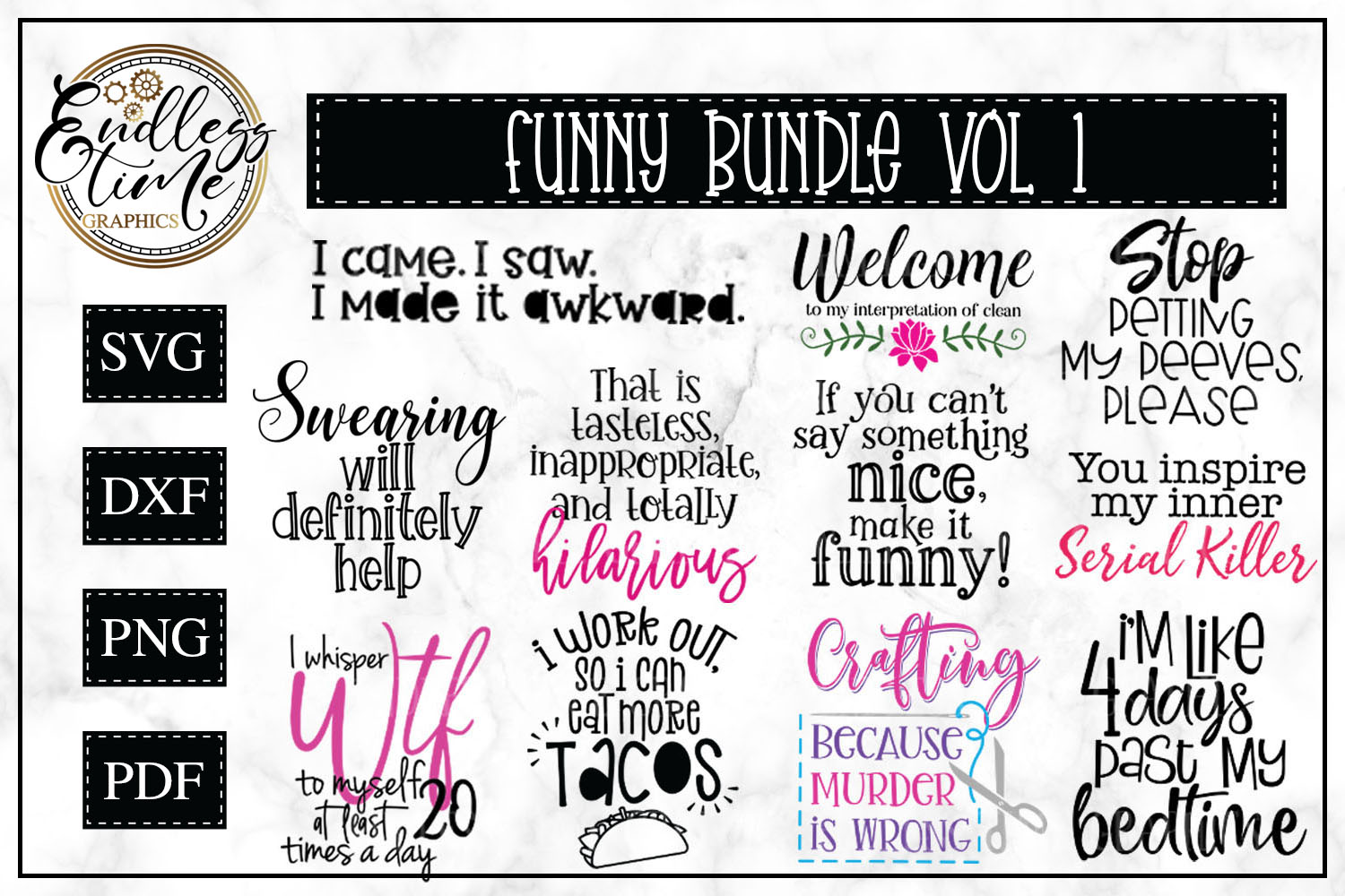 Download Funny SVG Bundle - 11 Unique Files For Cutting (115469) | Cut Files | Design Bundles