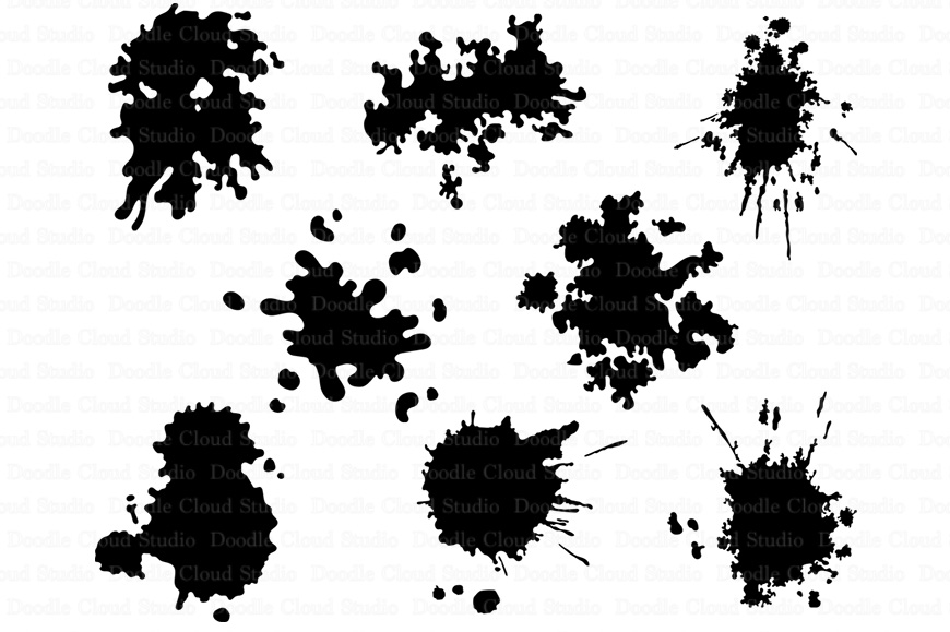 Splatters SVG files, Paint Splatter Files for Silhouette Cameo and