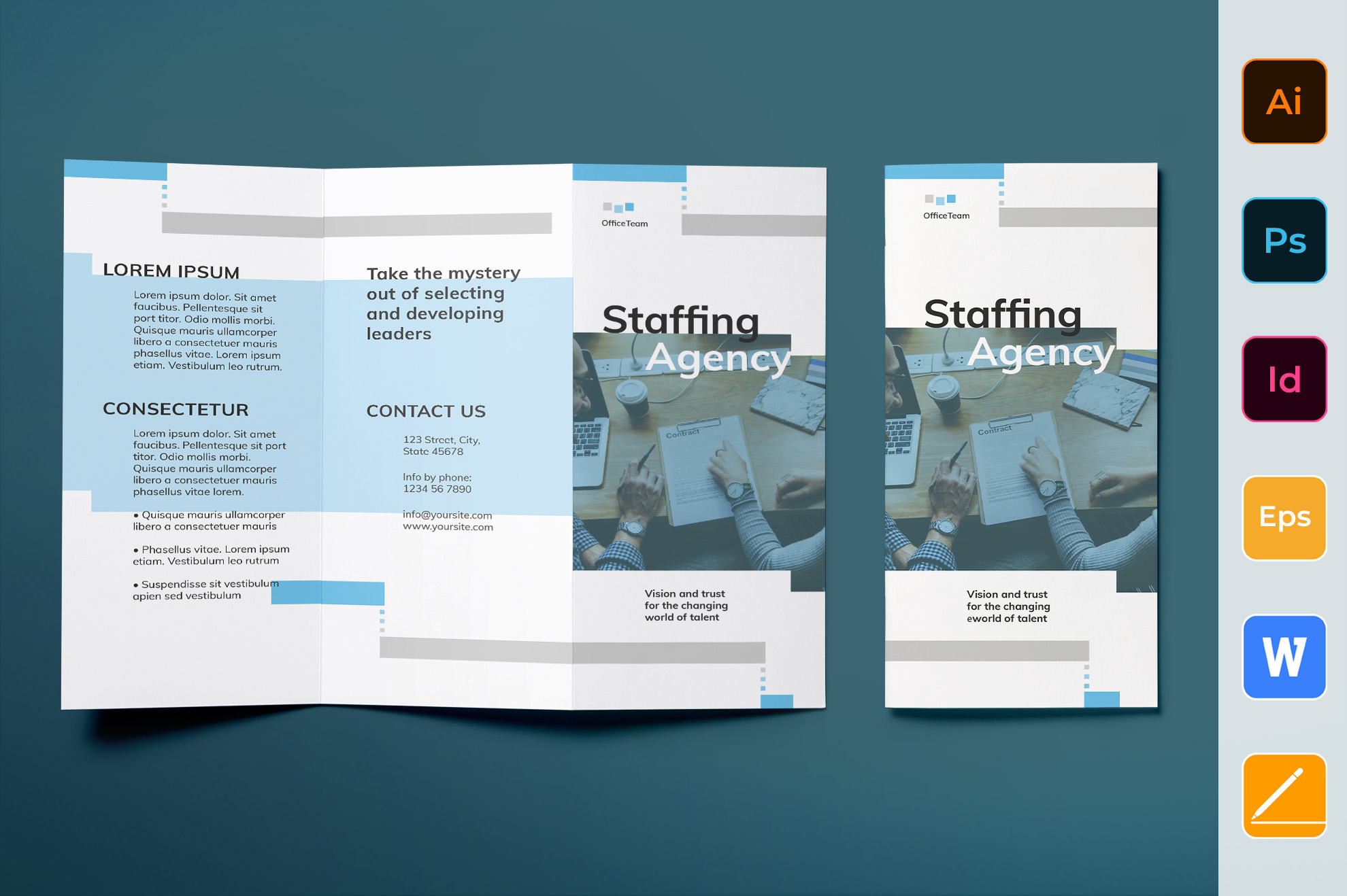 Staffing Agency Brochure Trifold