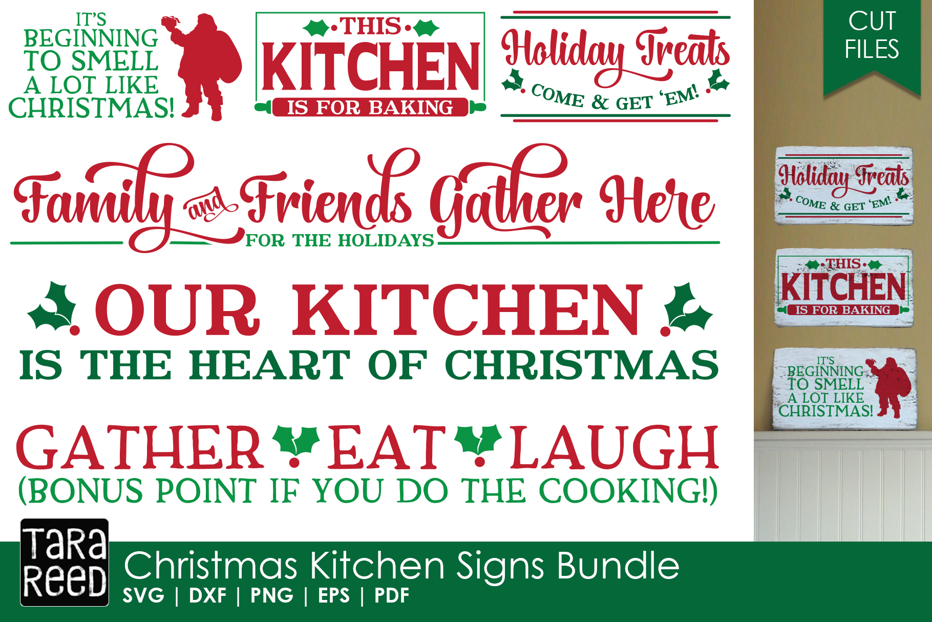 Christmas Kitchen Signs - Christmas SVG Files for Crafters ...