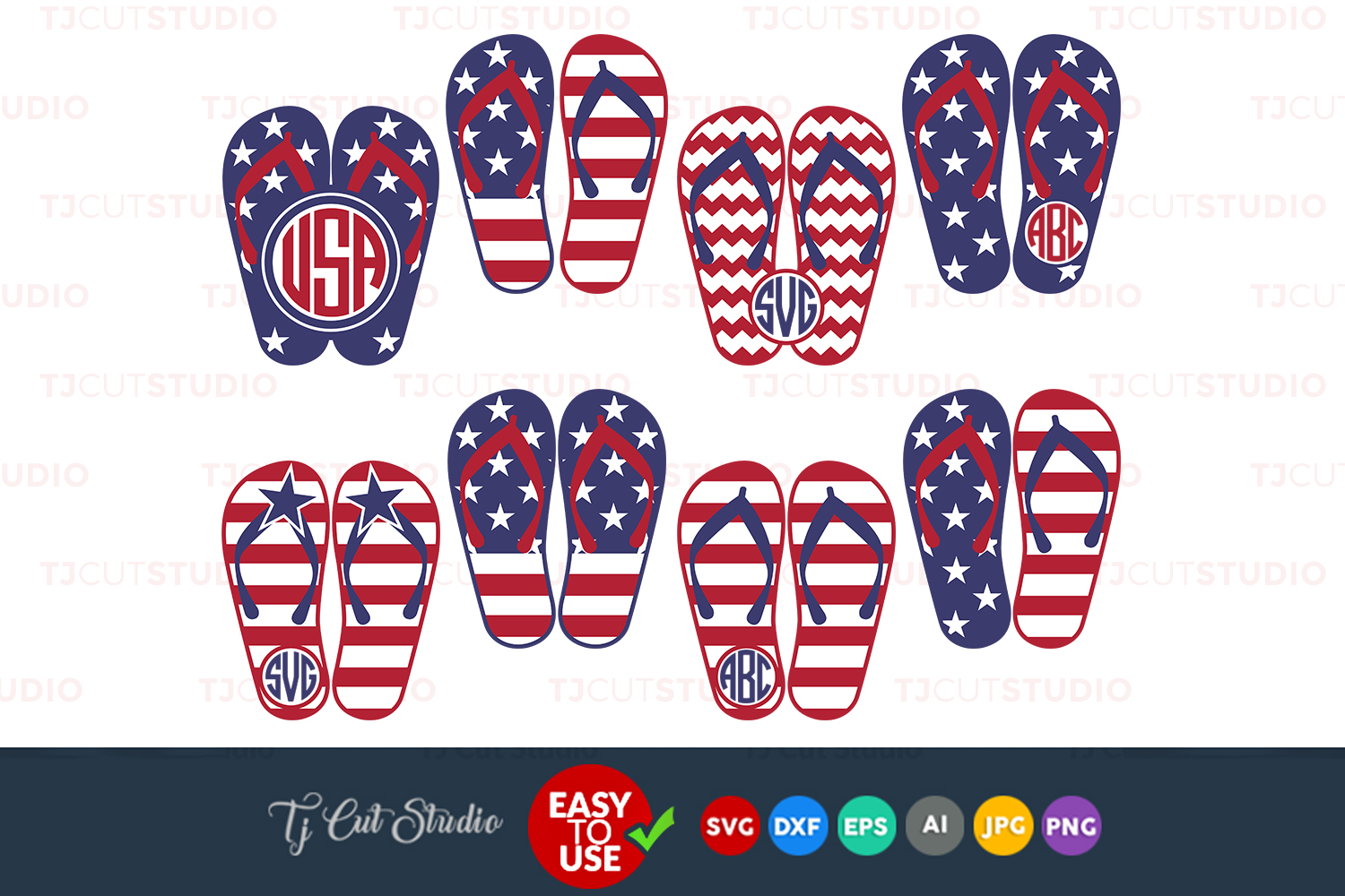 fourth of july flip flops