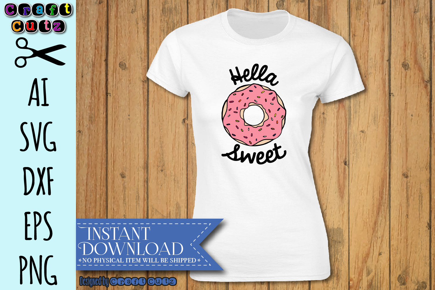 Download Donut SVG, Hella Sweet svg, Baker SVG, Cute Dessert svg